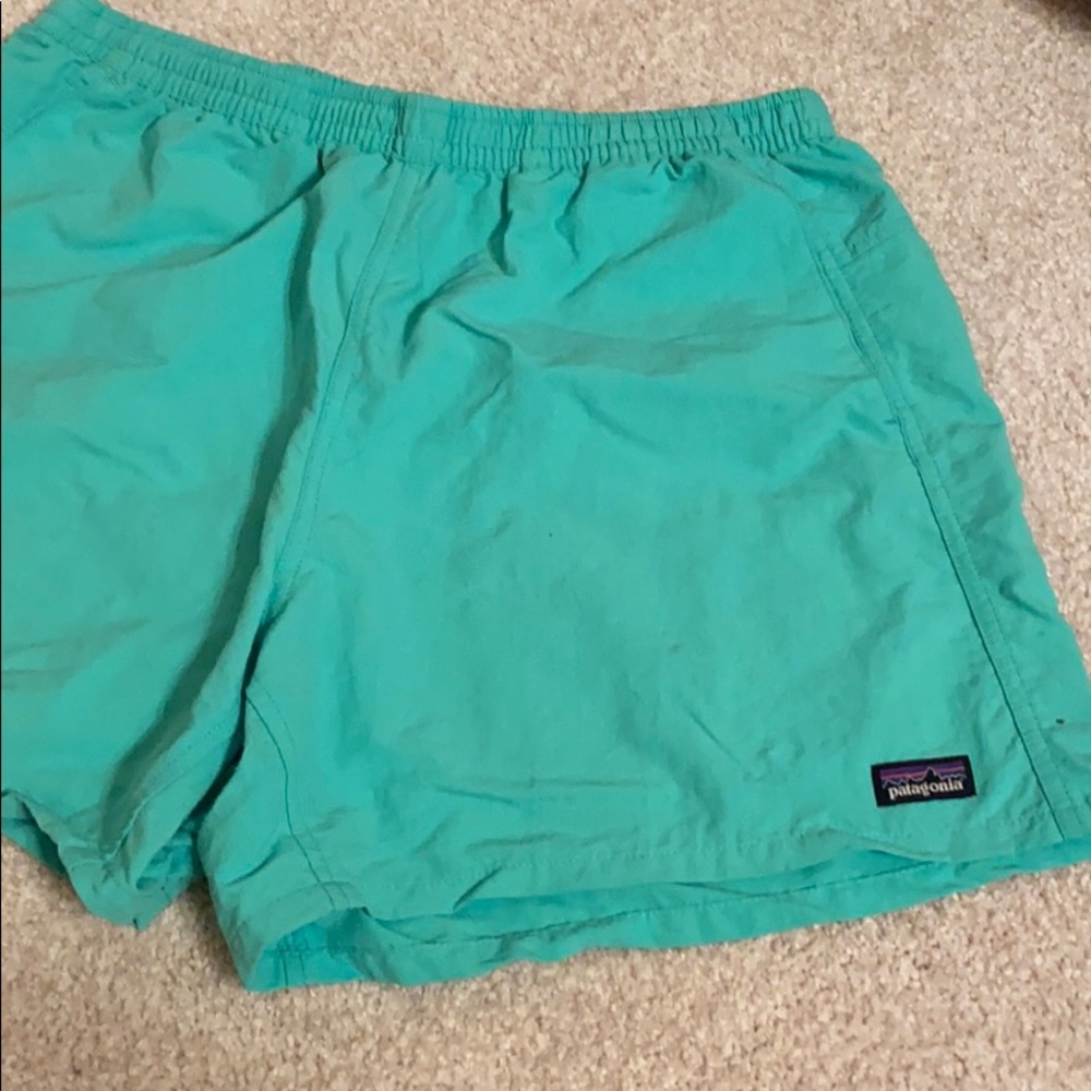 Turquoise Patagonia 5” Nylon Shorts